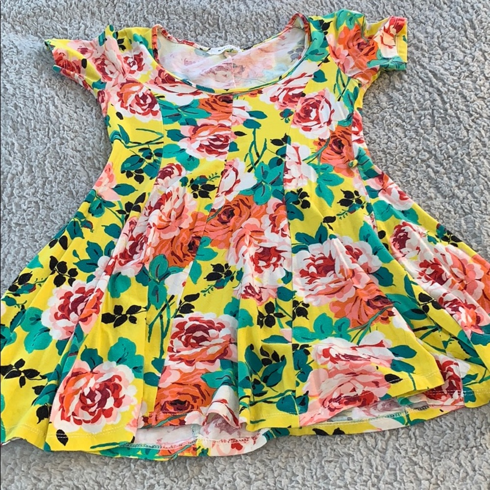 Yellow Flower Summer Dress